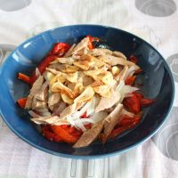 Ensalada de pimientos rojos con ventresca